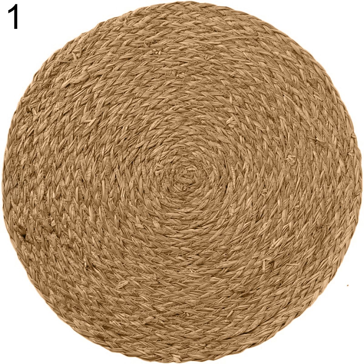 Corn Water Grass Handmade Weave Round Coaster Pad Mat-1#