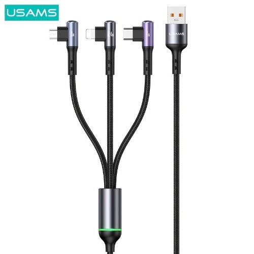 3in1 Right Angle 66w Fast Charging & Data Cable