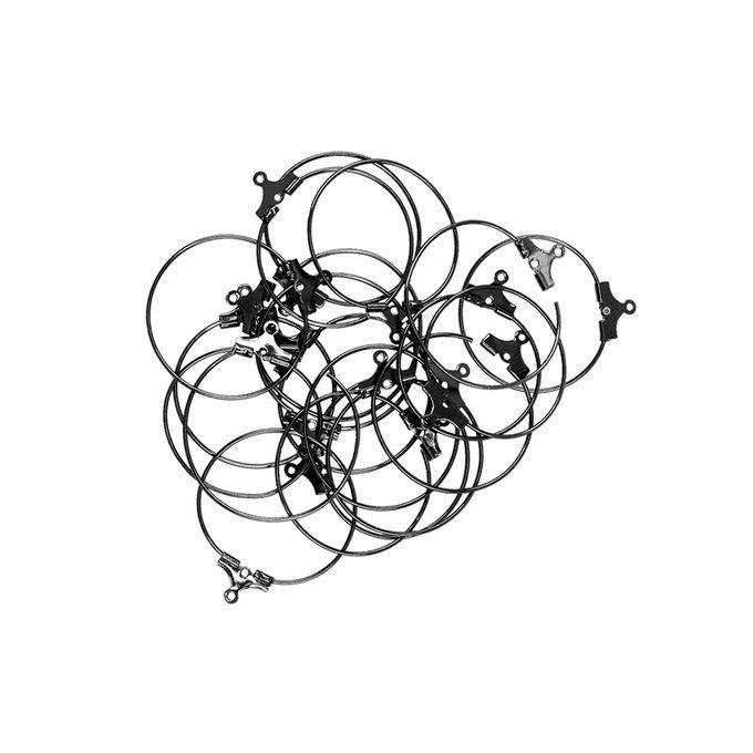 20Pcs Woman Classic Round Earrings Big DIY Earrings Jewelry Gift Black