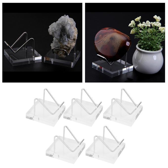 Display Stand Mineral Rock Crystal Ball Agate Acrylic Stand 5pcs