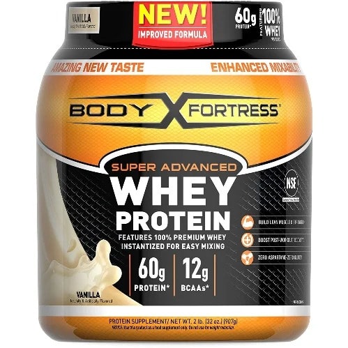 Body Fortress Super Advanced Whey Protein Powder - Vanilla Flavor - 2lbs