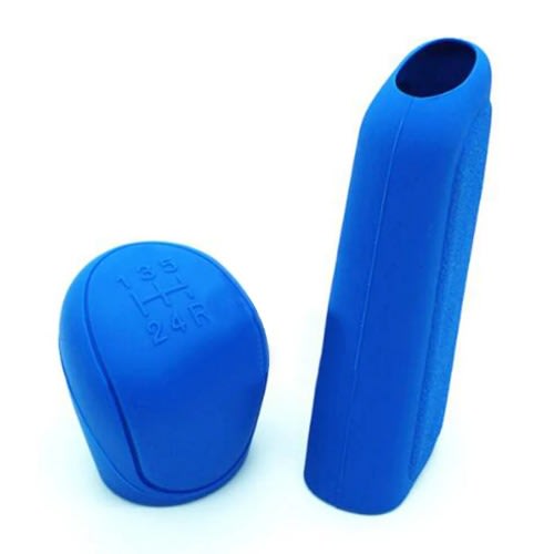 Gear Knob And Hand Brake Covers - Blue