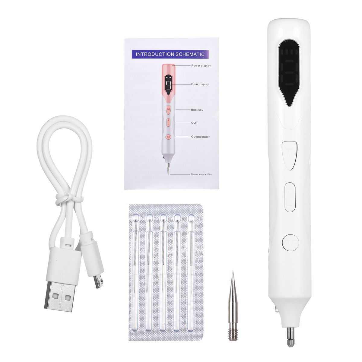 Electric Skin Tag Remover Pen Mole Remover Multi Speed Level