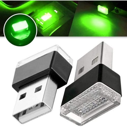 USB Powered Car Led Interior Atmosphere Light - Green
