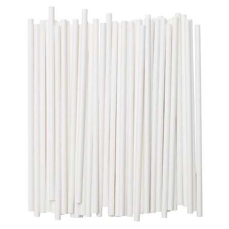 FOrnyande Drinking Straws - Paper/white - 100pcs