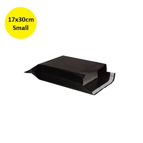 Self-seal Adhesive Courier Packaging Bags - 100pcs - 17 X 30cm - Black