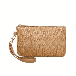 Straw Clutch Purse Straw Handbag for Women Summer Beach Straw Bag Bohemian Wristlet Bag