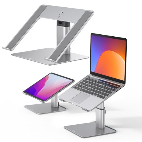 Adjustable Laptop Stand - Metal - Silver