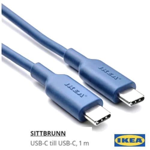 SITTBRUN 3A Fast Charging USB C to USB C Cable - 1m - Blue
