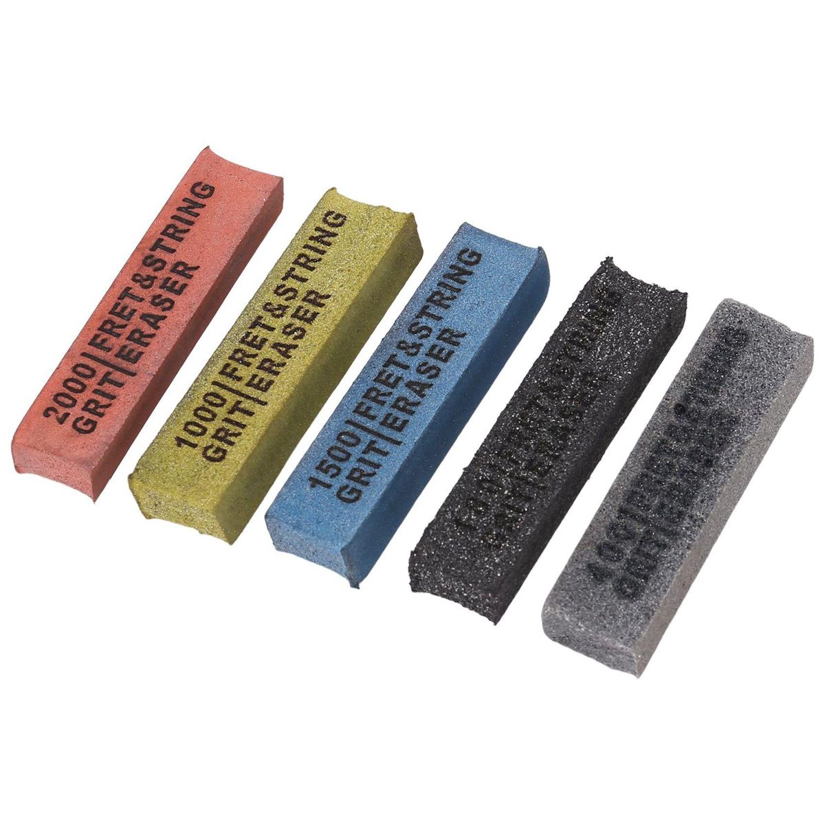 5Pack Fret Erasers for Guitar Fret Polishing Cleaner Frets Polish Tools Clean Fret String 100&400&1000&1500&2000 Grit)
