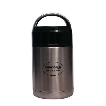 Insulated Food Flask With Double Storage Containers - 880ml - Silver