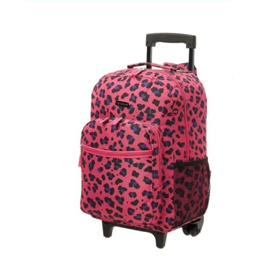 Double Handle Rolling Backpack Magenta