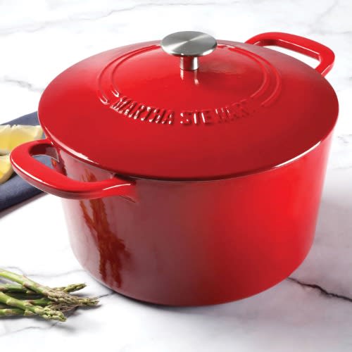 Enamel On Cast Iron Dutch Oven - Red - 7-quart