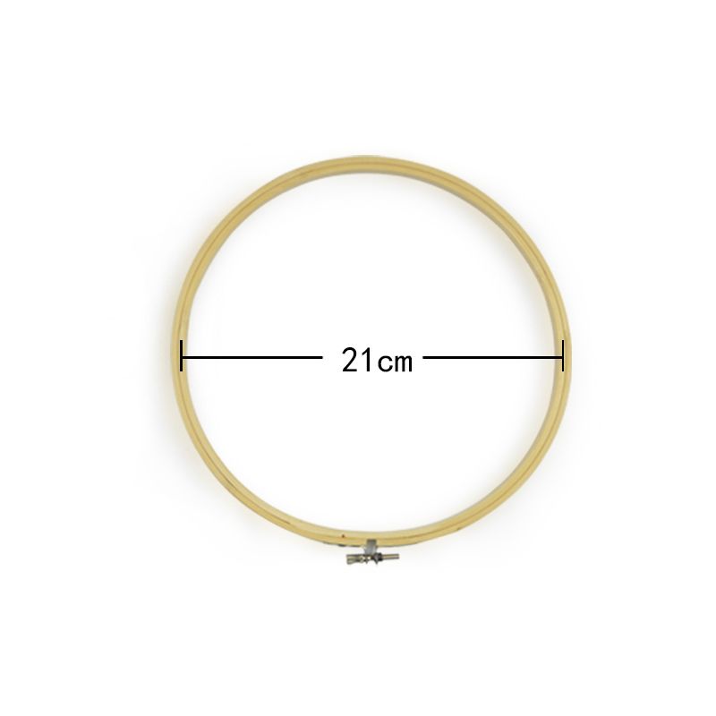 Wooden Bamboo Frame Embroidery Hoop Ring Shed DIY Needlecraft Cross Stitch Machine Round Loop Hand Household Sewing Tool 21cm