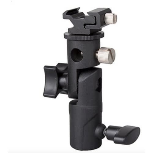 Multipurpose E-type Flash  & Umbrella Holder, Metal Hot Shoe