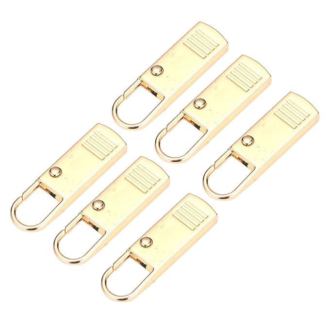 6Pcs Metal Detachable Zipper Tags Repair Pull Tabs For Golden L