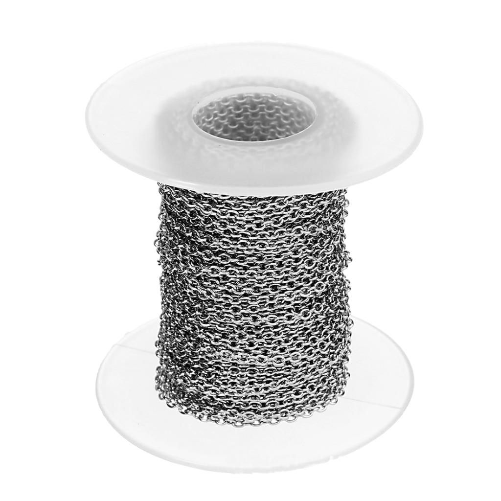 9m Stainless Steel Cross Chain DIY Necklace Making Decorative Cable