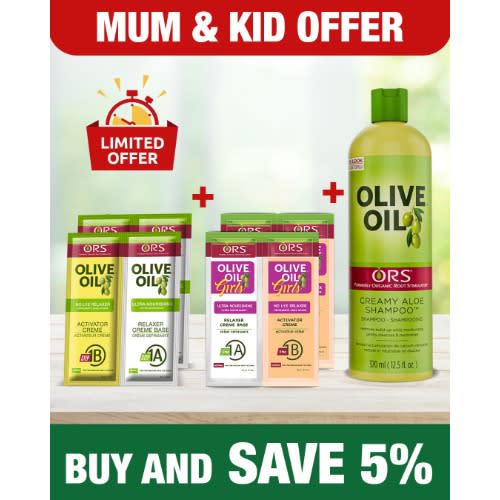 Mum & Kid Offer (2 Olive  Oil Relaxer + 2 Olive Oil Girls + 1 Olive Oil Bottle Shampoo)