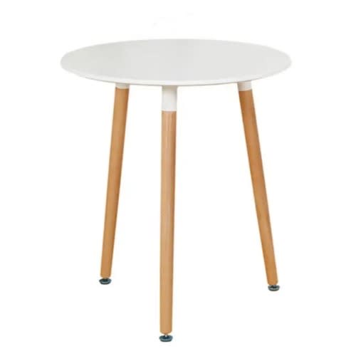 Round Nordic Dining Table - White
