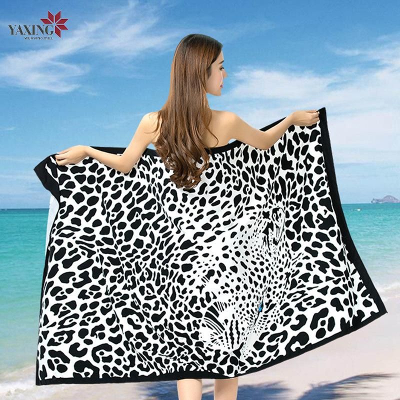 Microfiber Beach Towel Water-Absorbing Quick-Drying Big Towel Foreign Trade Active Printing Swimming Changeable Large Bath Towel