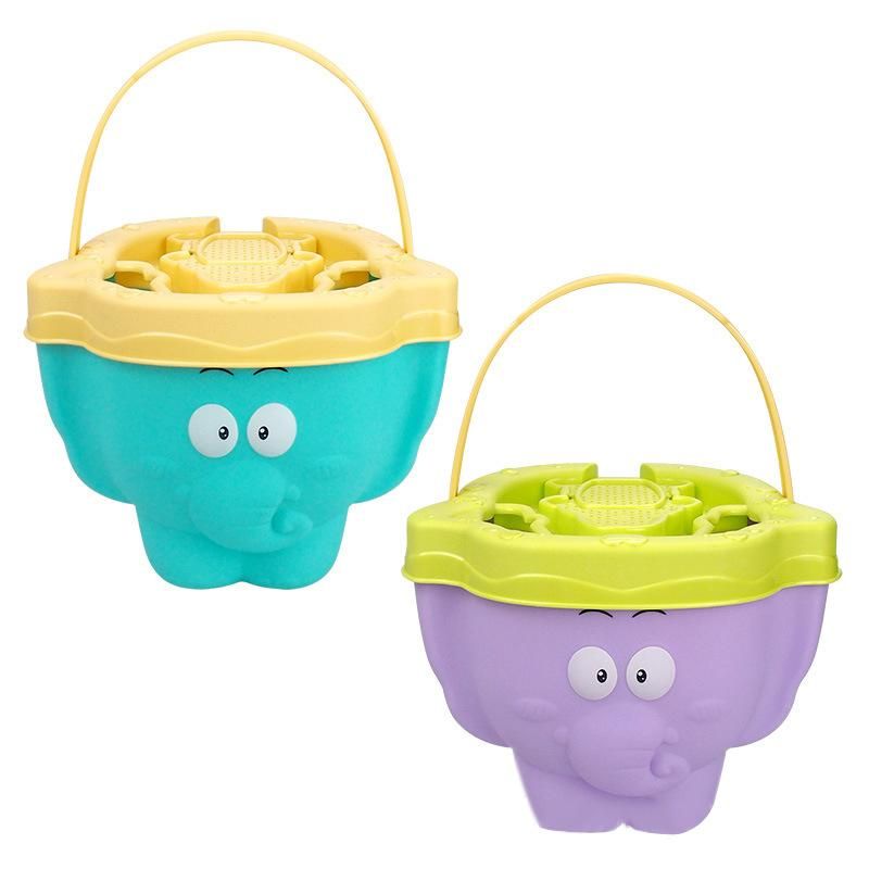 Soft Plastic Elephant Beach Toys for Kids Sand Bucket Rake