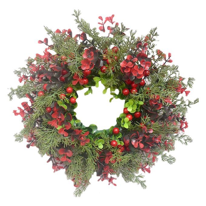 Eucalyptus Wreath Decor Door Hanging Ornament Berry Simulation 30cm