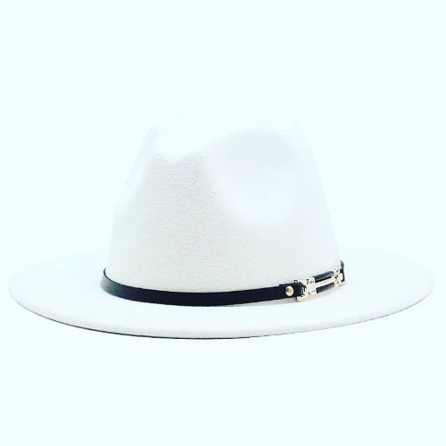 Wide Brim Fedora Hat White