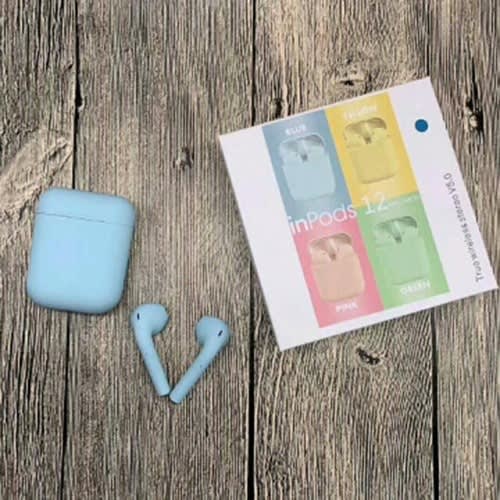 In-pods I12 Tws Wireless Bluetooth V5.0 Earbuds - Blue