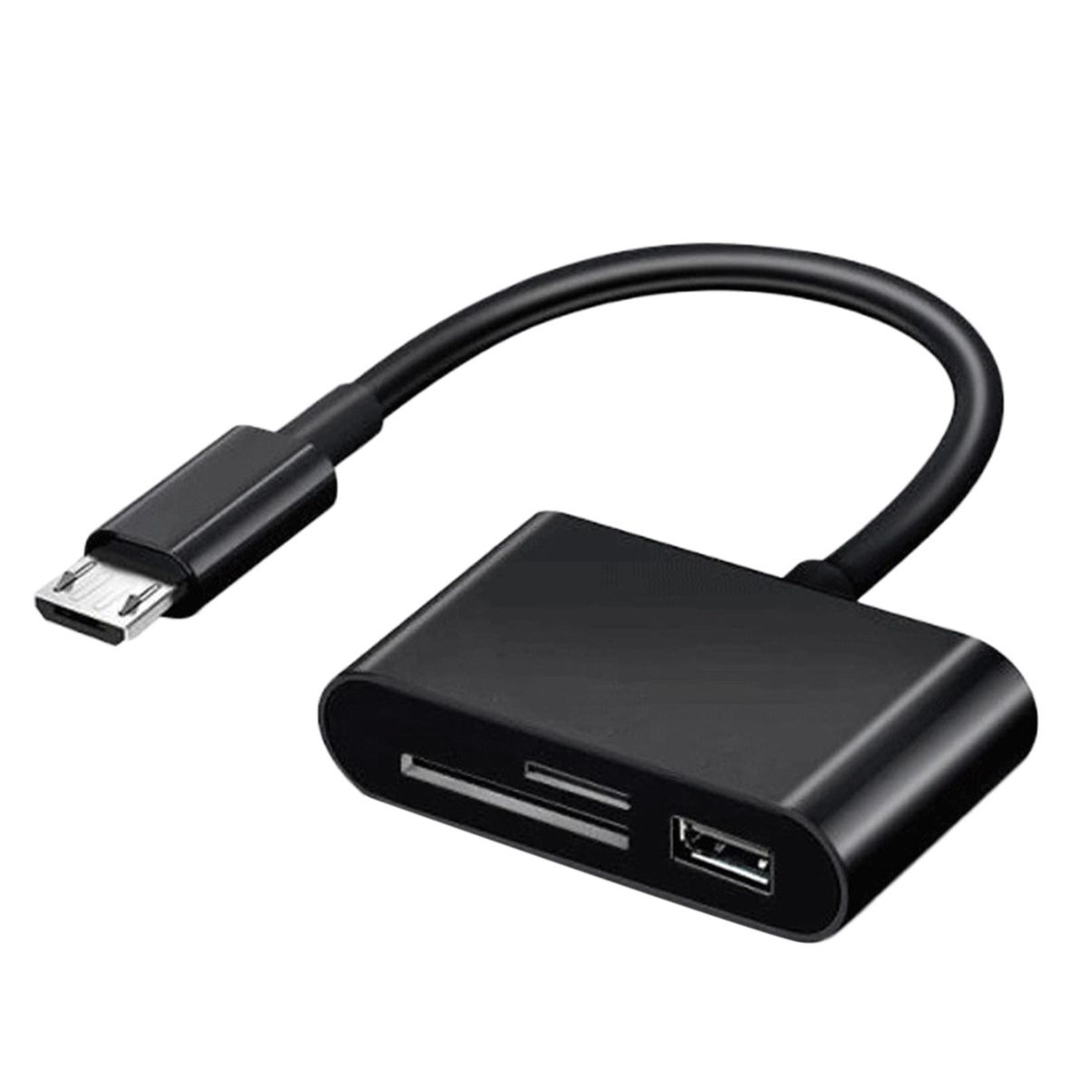 Card Reader 3-in-1 Multifunctional USB 2.0/Type-C U-Black