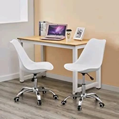 Office Swivel Chairs - White - 2 pieces