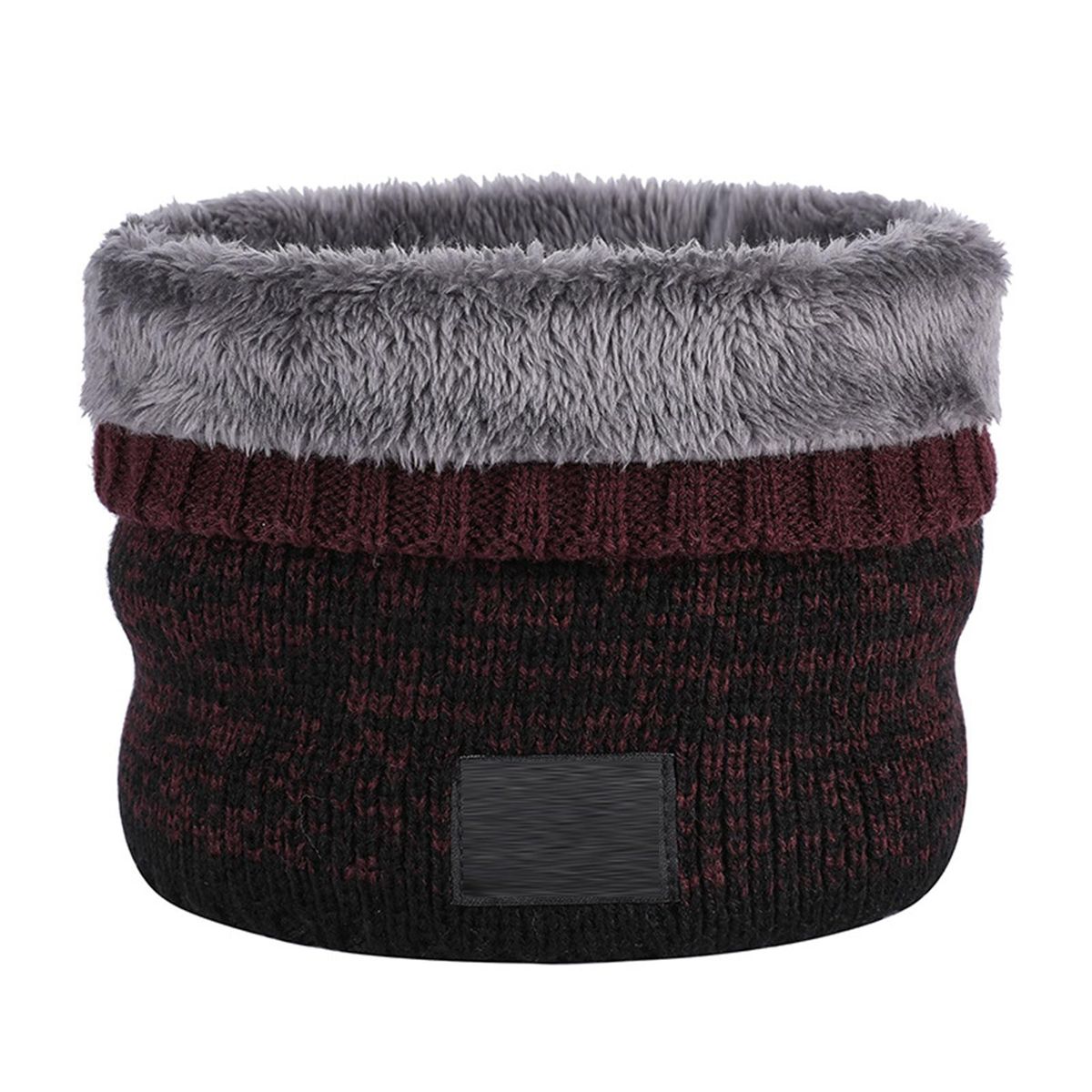 Pullover Neckerchief Windproof Close Fit Pullover Neckerchief Wine Red