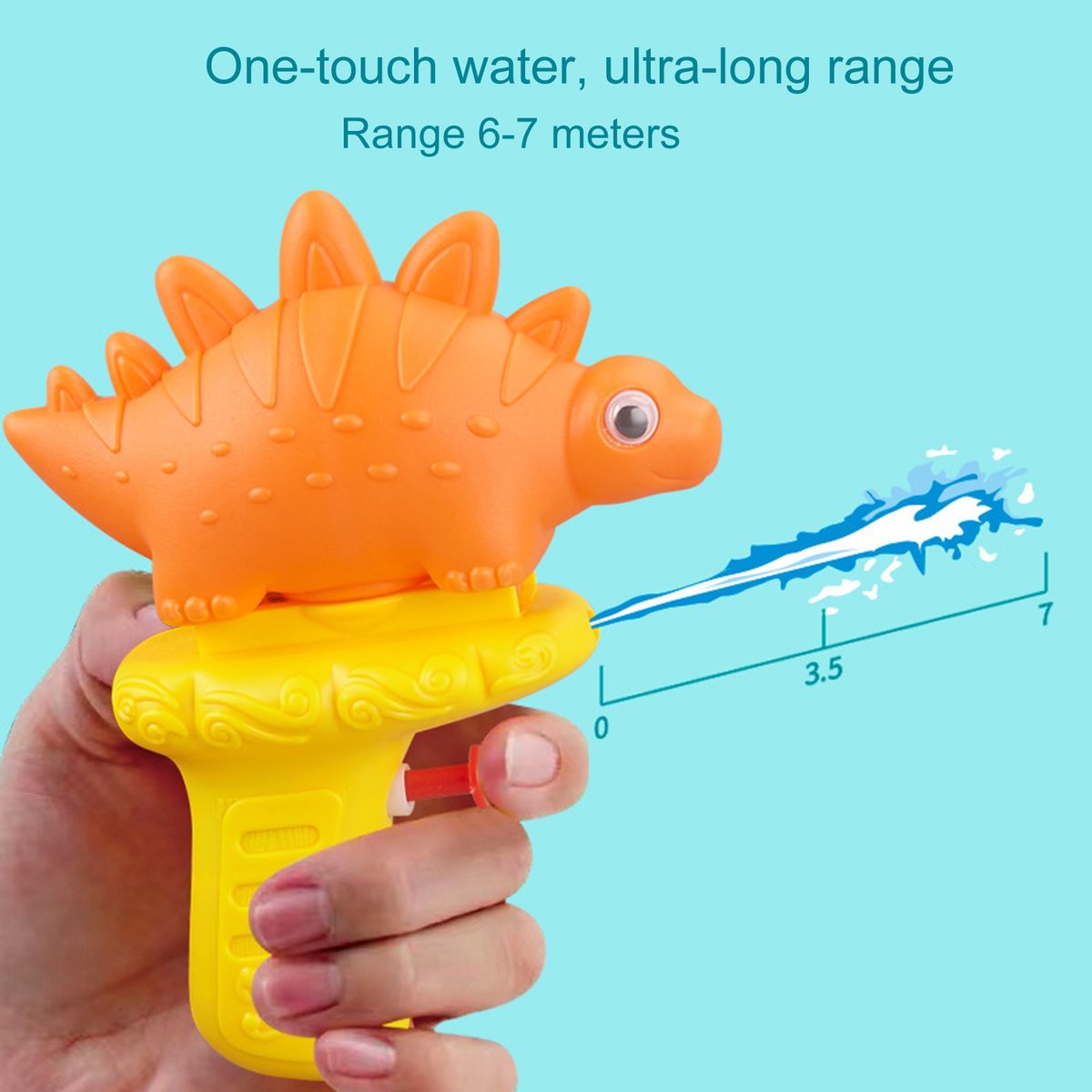 Fash Water Shooter Baby Summer Beach Bath Water Fighting Toy Orange