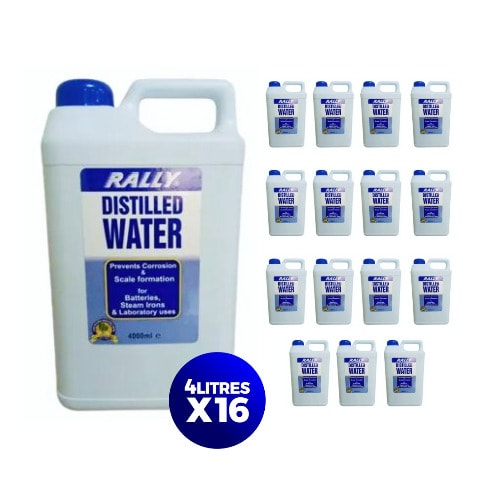 Distilled Water - 4 Litres X 16Pieces