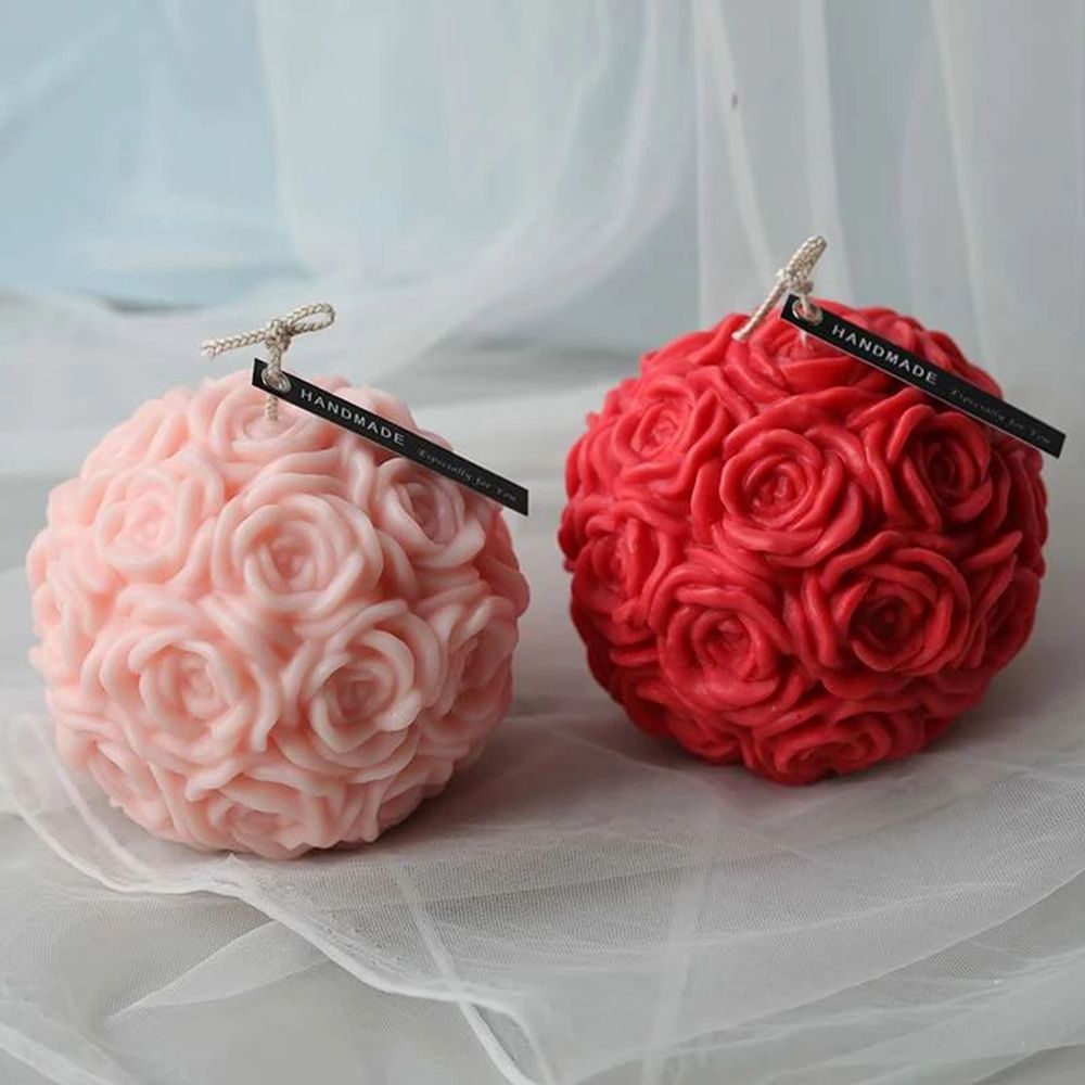 1pcs Rose Flower Ball Shape Fragrance Candle Rose Scented