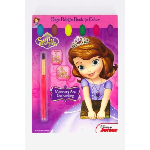 Sofia The First Page Palette Book To Colour With Paint Brush