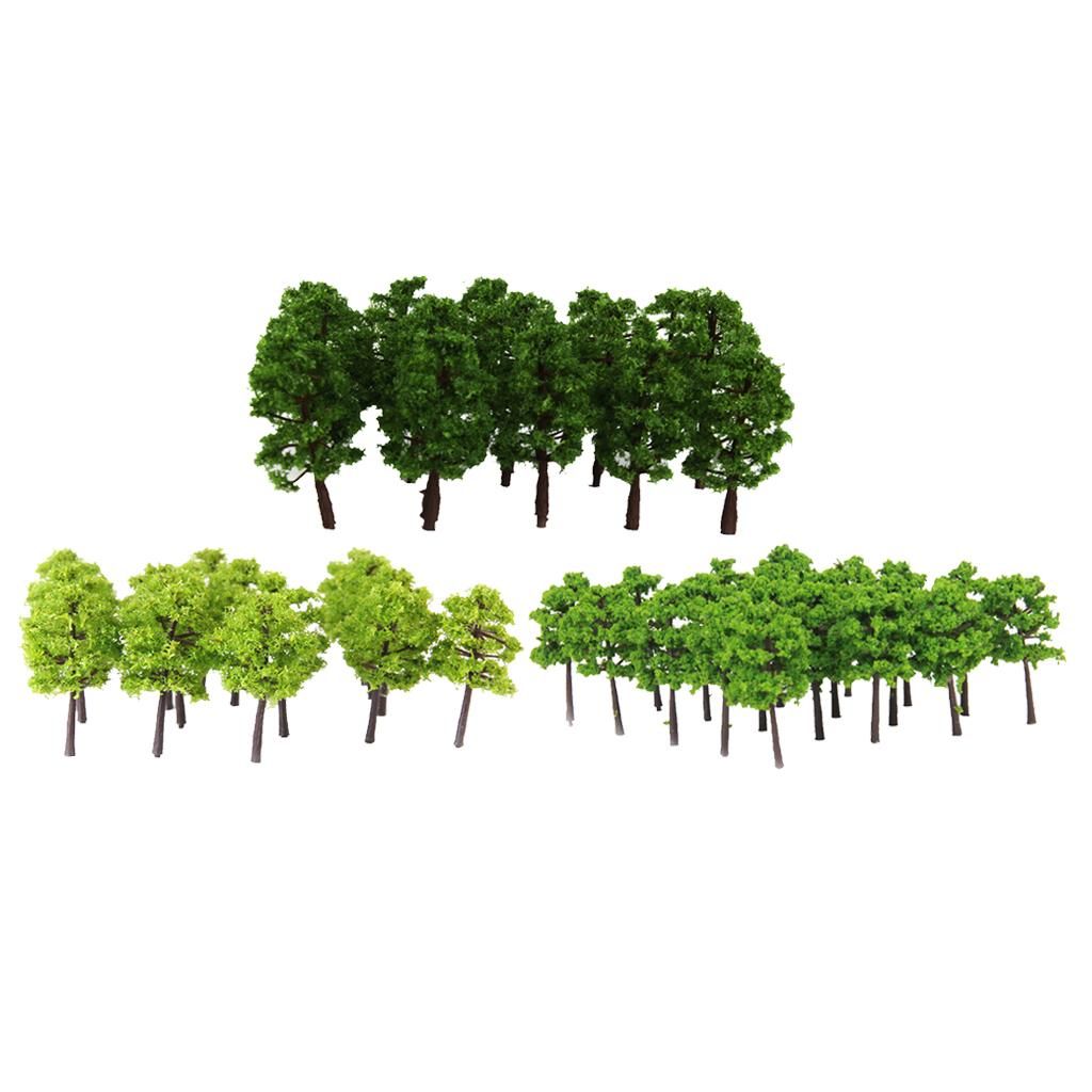 100PCS MIXED TREES MODEL WARGAME STREET LANDSCAPE TRAIN