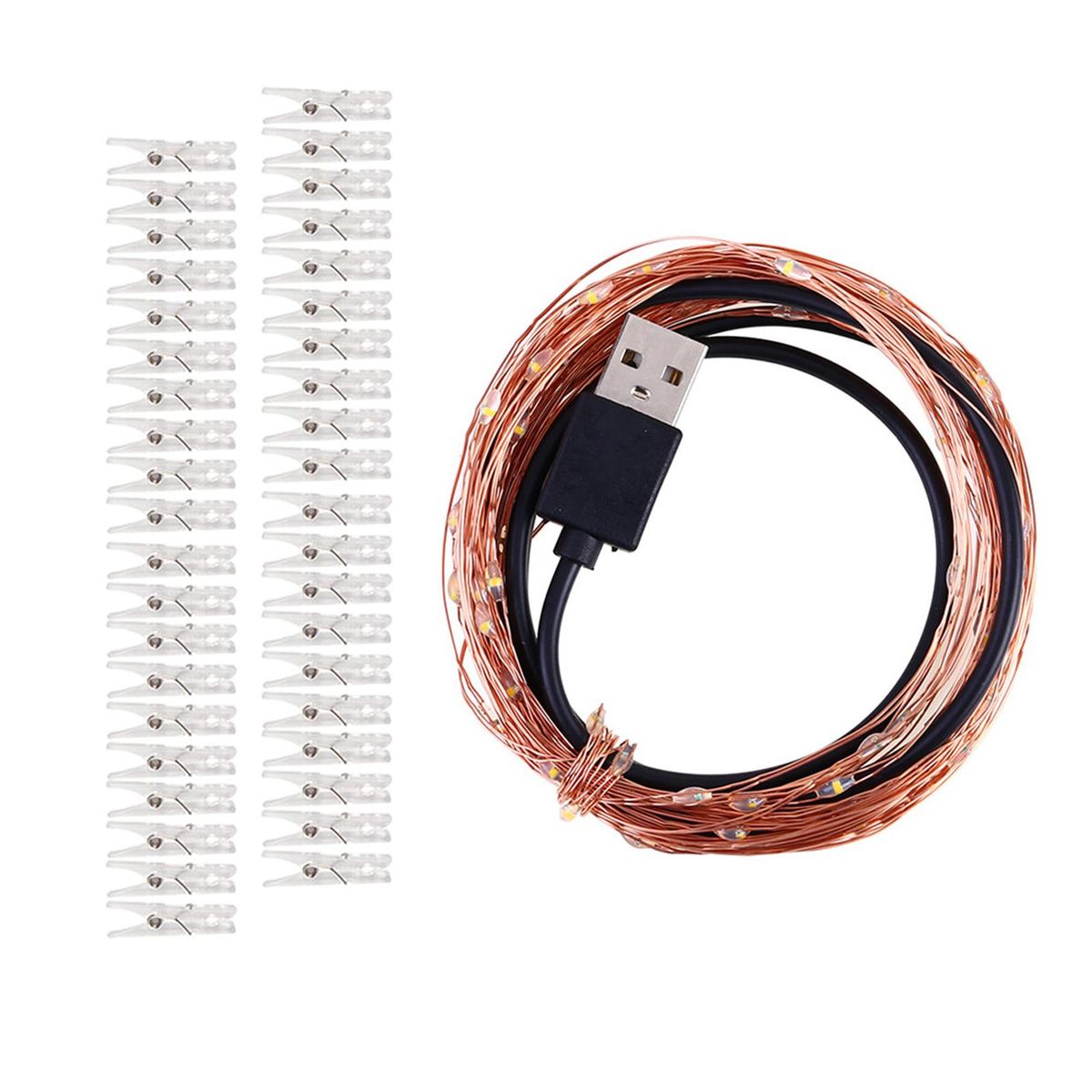 10M 100LEDs Photo Clip USB LEDs Lamp String Decorative Light