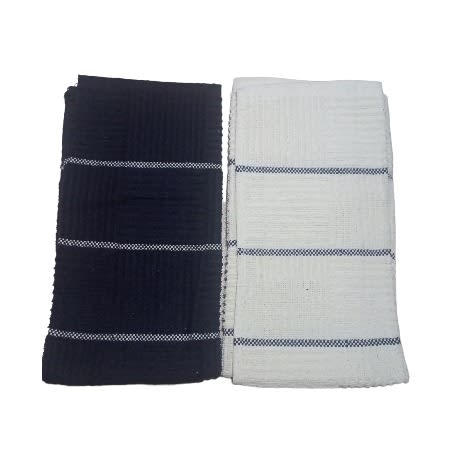 Dotty Stitch Terry Tea Towels - Set Of 2