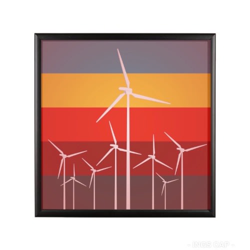 Wall Art Digital Print Landscape 30" By 30 " - Ready To Hang Plain-black Glass Frame 0001