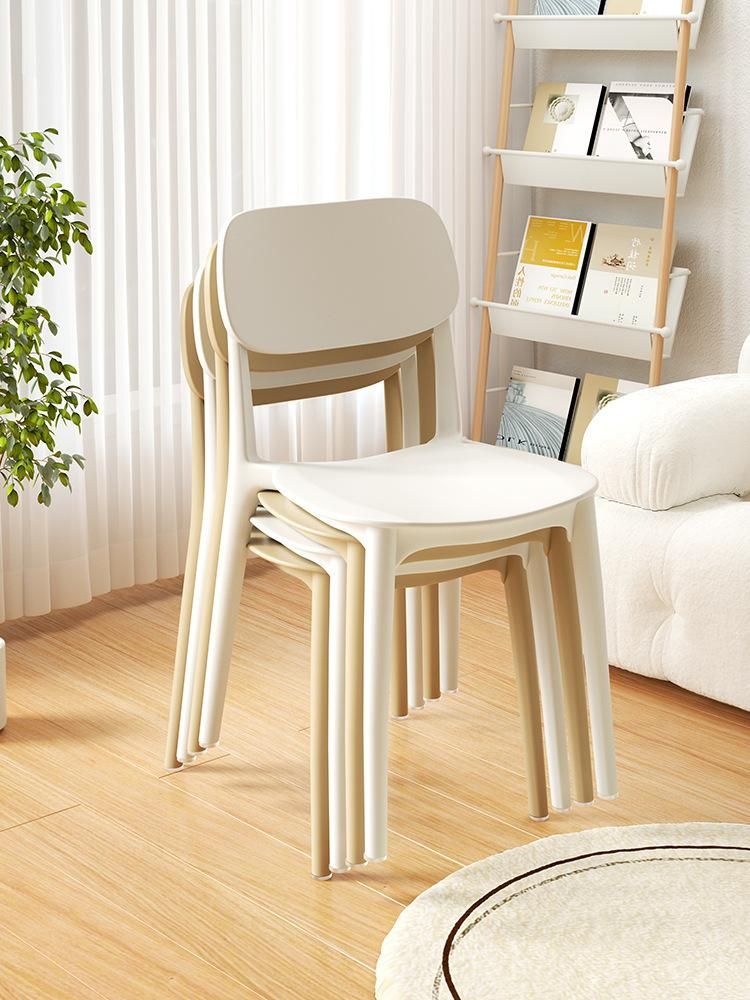 Household Thickened Plastic Dining Chair Dining Table Leisure Eating Chair Modern Minimalist Restaurant Commercial Stool Backrest