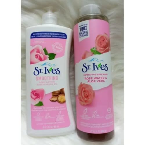 Smoothing Body Lotion - 621ml And Rose Water & Aloe Vera Body Wash - 650ml