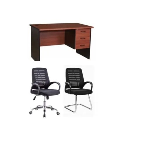 Standard Office Table & Swivel Office Chair + Visitor's Office