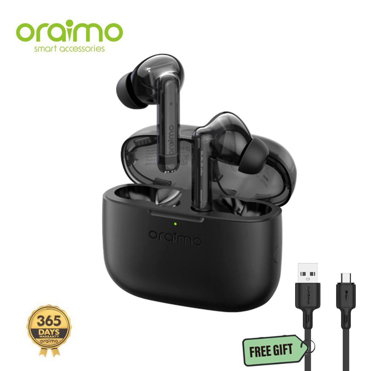 FreePods Lite True Wireless Earbuds + Free OCD-D62 DataCable