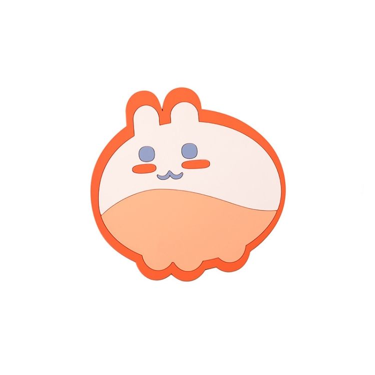 5 PCS Cartoon Heat Insulation Pad Small (Orange Red)