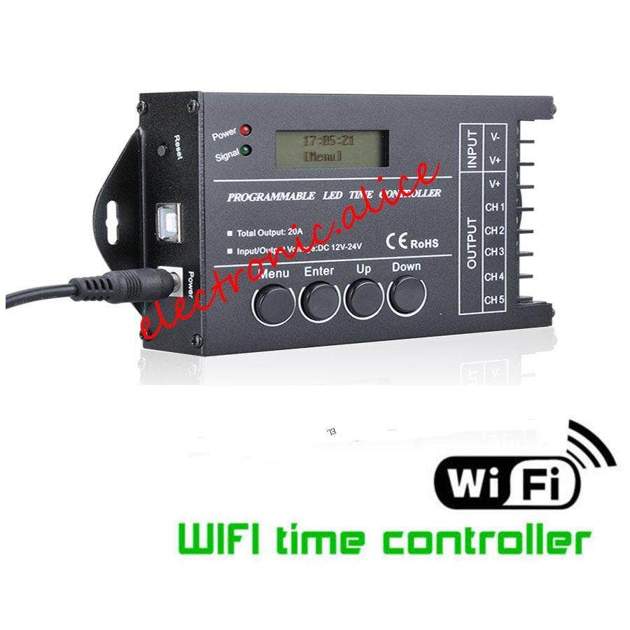 TC421 DC12-24V New WIFI Connect Time Programmable Controller With 5CH For LEDs