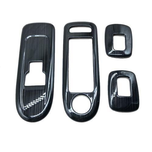 4Pcs Car Door Window Armrest Cover Switch Button Panel Trim