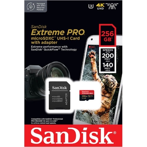 Extreme Pro Micro Sd 256gb Memory Card - 200mbs
