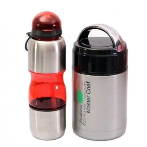 Master Chef Food Flask - 800ml & Water Bottle - 600ml