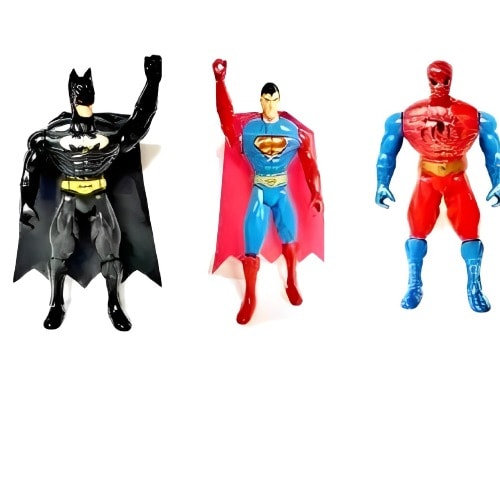 Bundle Of Super Man + Spider Man & Bat Man Super Hero Toys