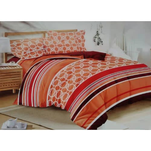 Duvet + Bedsheet And 4 Pillow Covers - 7x7Ft